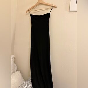 Pull&Bear Black Strapless Maxi Dress